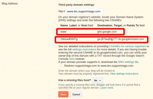 Cara Setting Blogspot Menggunakan Subdomain Di DNS Domain