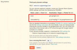 Cara Setting Blogspot Menggunakan Subdomain Di DNS Domain