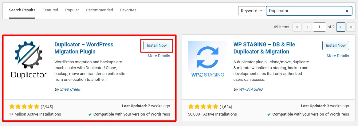 cara upload wordpress localhost menggunakan plugin duplicator
