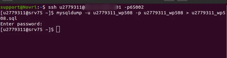 Backup Database menggunakan MYSQLDUMP di SSH 1