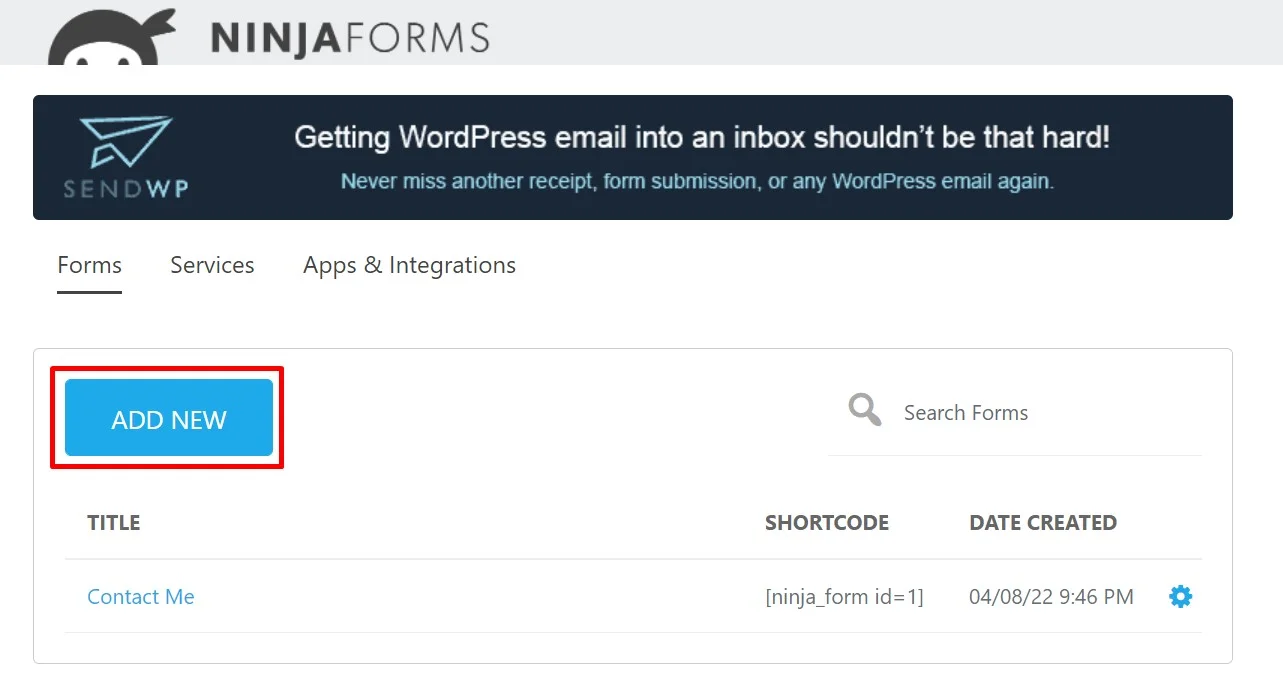 cara install ninja form WordPress 3