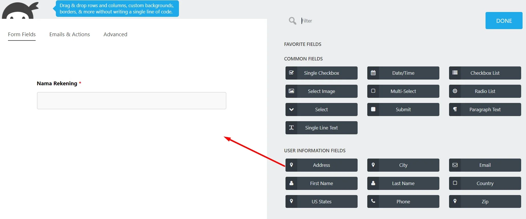 cara install ninja form WordPress 5
